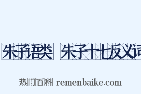 朱子语类·朱子十七反义词是什么意思的图片